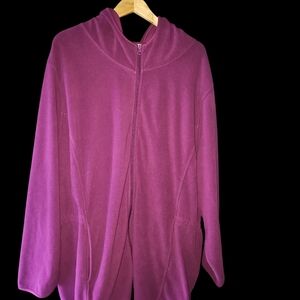 Woman Within Maroon Fleece Jacket